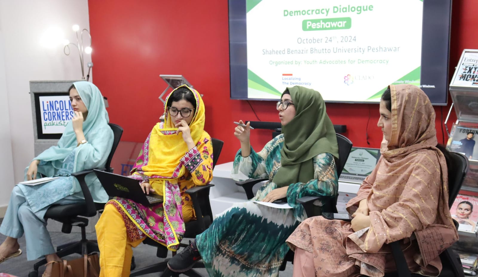 “Democracy Dialogue” at Shaheed Benazir Bhutto Women University Peshawar Focuses on Women’s Role in Civic Leadership