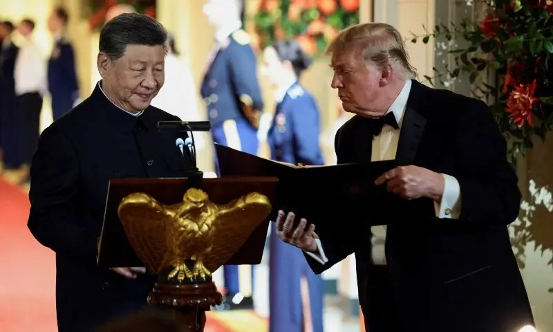 Trump to wrap up Xi summit with a tour of US archives